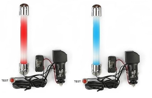 Kit De 6 Néons LED 'Meteor Shower' (Pluie De Météores) - Longueur 15cm - Rouge Ou Bleu - Pour Moto, Scooter, Quad - Neuf