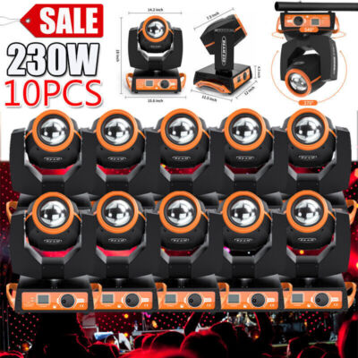 7R 230W Zoom Moving Head Light Beam 8 Prism 17Gobos DMX Party DJ Stage Lighting