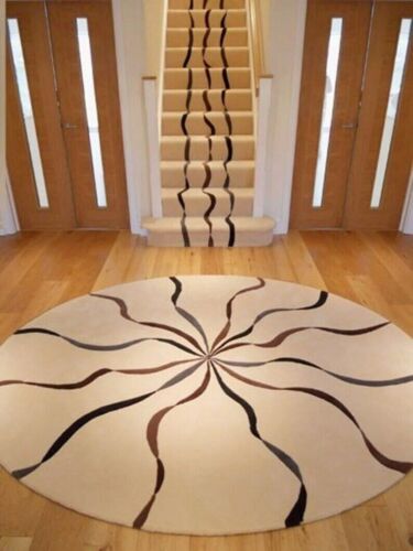Hand Tufted Round Rug 100% Wool Area Rug Abstrect Rug Moder Area Rug New Home - Picture 2 of 5
