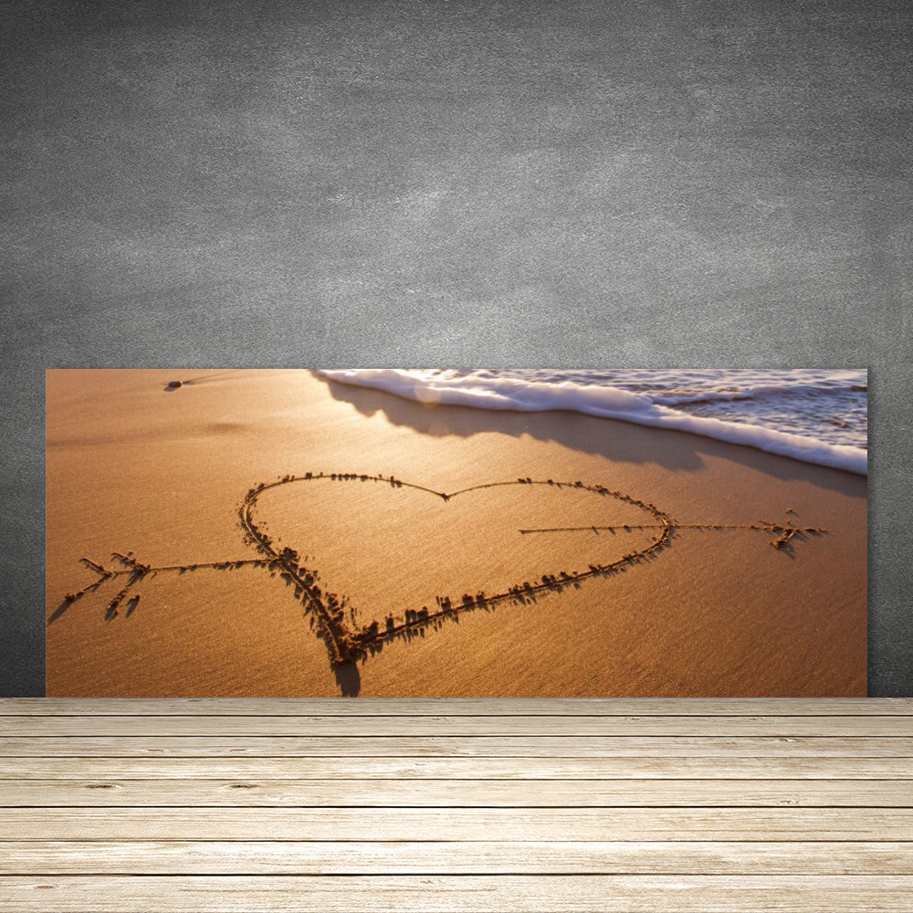 Crédence de cuisine en verre 125x50 Art Plage pour masquer et protéger vos murs