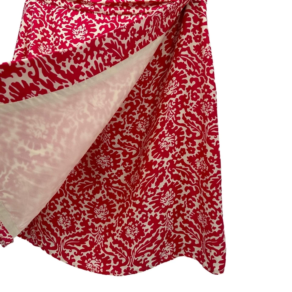 Falda envolvente Lilly Pulitzer seda floral magenta rosa para mujer 4 Foto 3 de 4