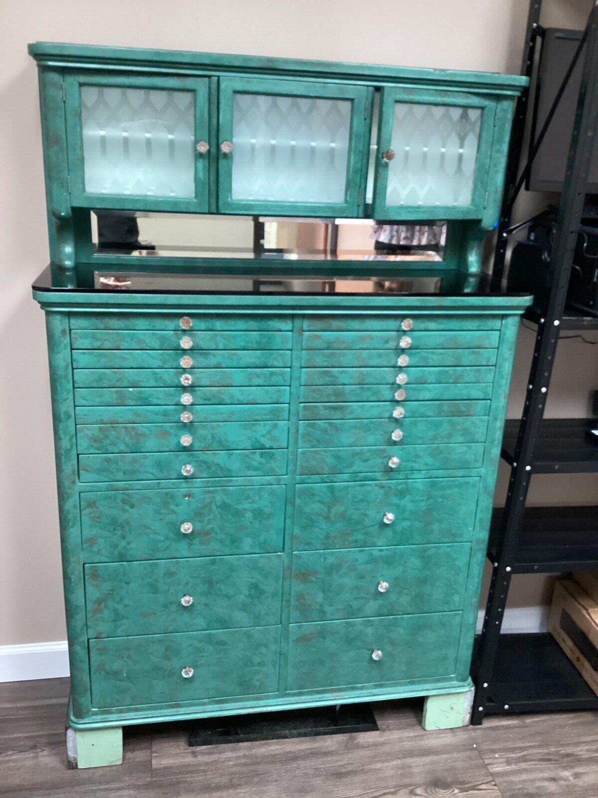 Antique 22 Drawer & 3 cupboards Dental Medical Vintage