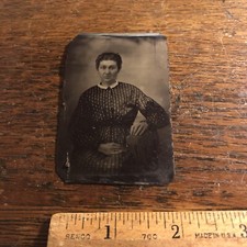 Antique Tintype Victorian Women Civil War Era Photo Photograph