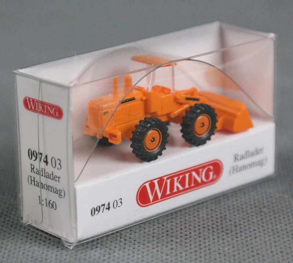 WIKING 097403/0974 03 (Spur N,1:160) Radlader (Hanomag) - orange - NEUWARE! - Bild 3 von 4