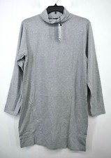 Boohoo Women's Gray Long Sleeve Turtle Neck Stretch Casual Pullover Dress 18