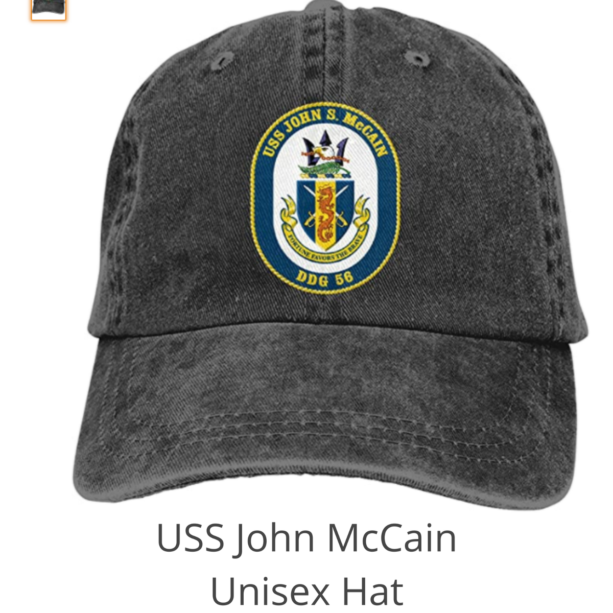 USS John McCain DDG 56 Hat Navy Ship Cap Military Veteran