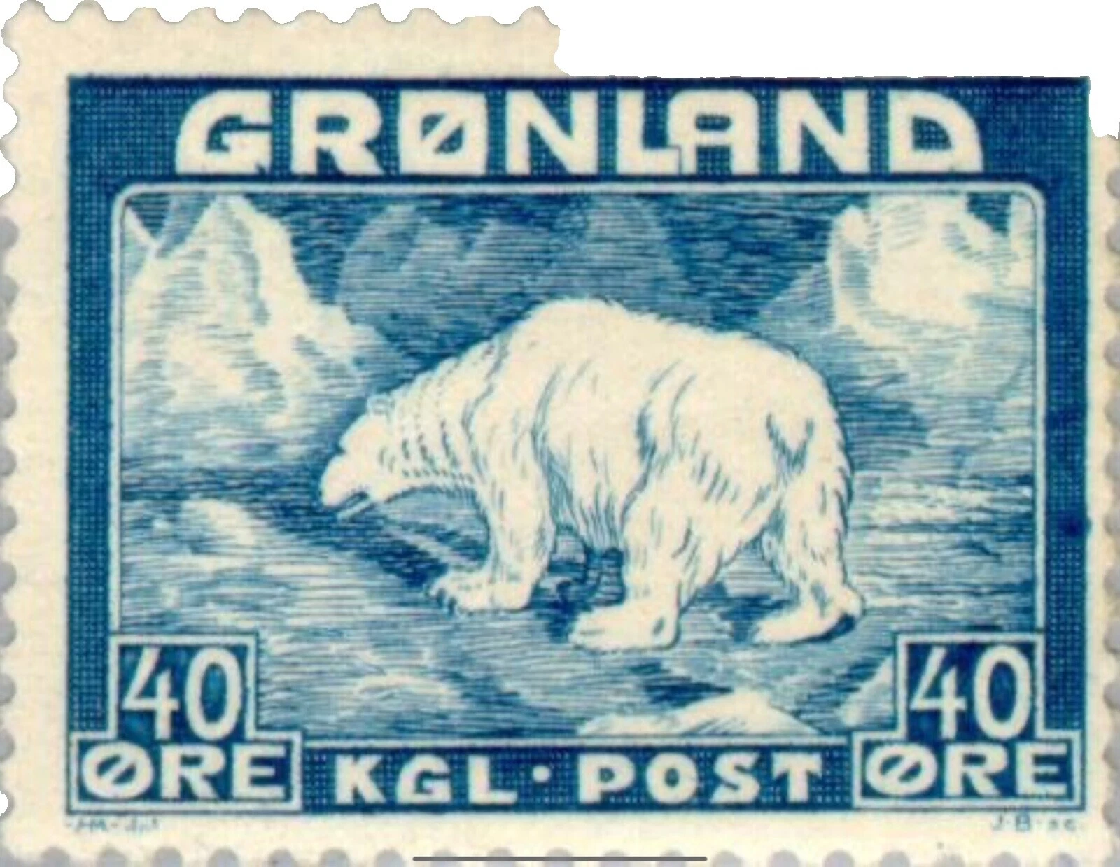 Hinge Remaining Greenlandic Stamps