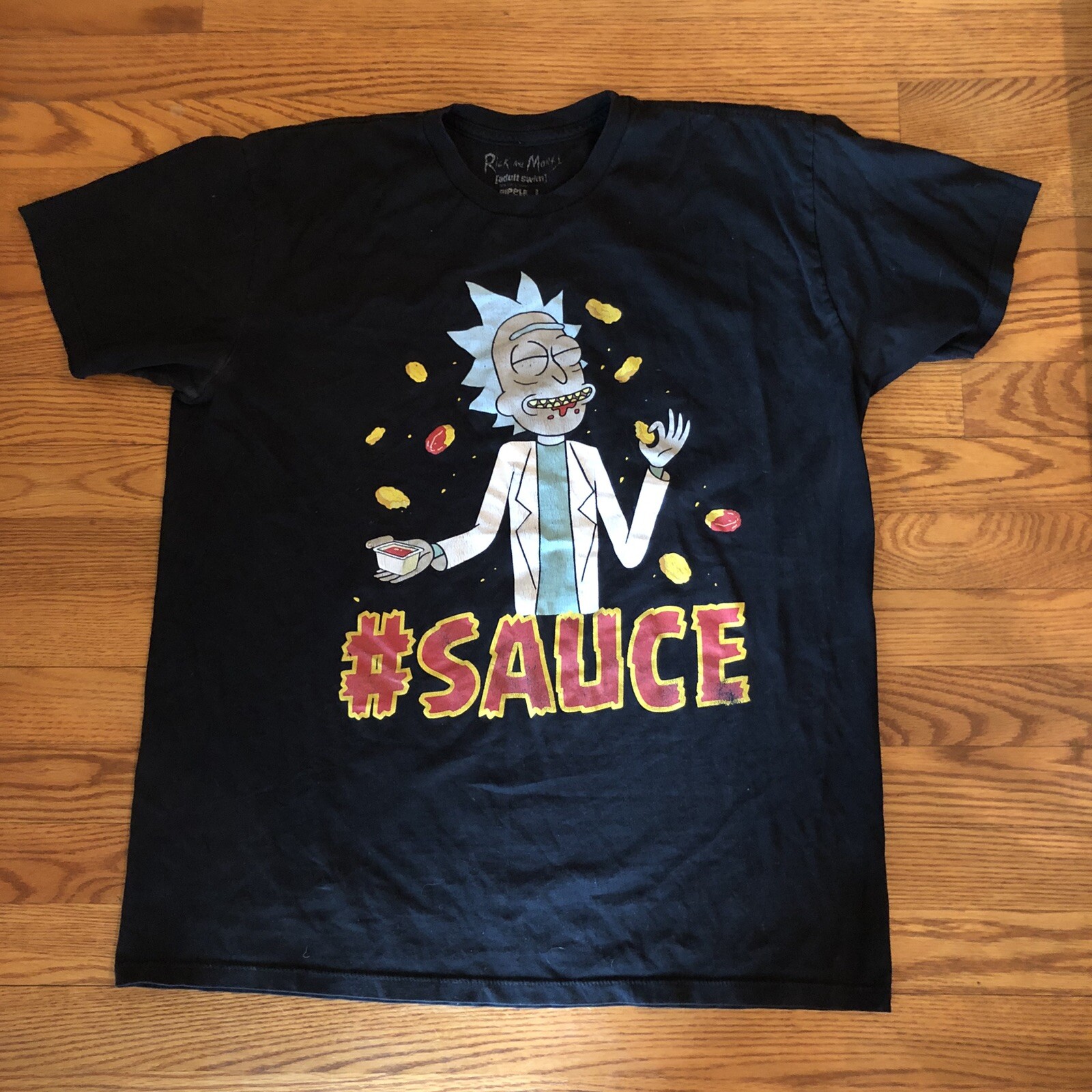 Rick And Morty Szechaun Sauce T Shirt Sz M Adult Swim Cartoon Hashtag