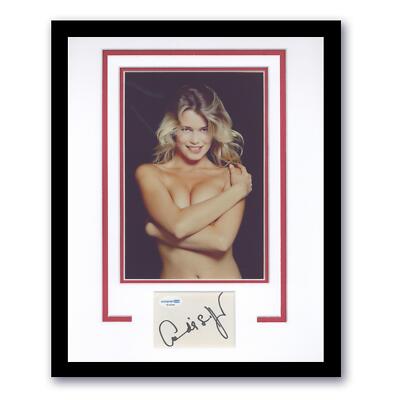 Claudia Schiffer AUTOGRAPH Signed Supermodel Photo Framed 11x14 Display ACOA