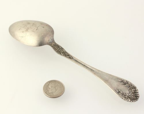 Porträt Mädchen Souvenir Löffel - Sterlingsilber Vintage Sammler Blumendesign - Bild 5 von 8