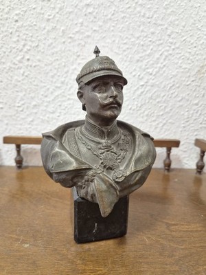 Old Original Bust of Kaiser Wilhelm II