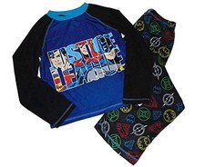 Justice League Super Heroes Boy's Fleece Pajama Set, Size 8