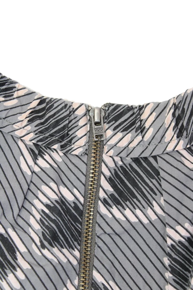 Blusa gris a lunares de algodón manga larga Bonpoint para niñas talla 6 Foto 3 de 4