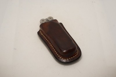 Leatherman wave plus leather sheath handmade dark brown color. Sheath only.
