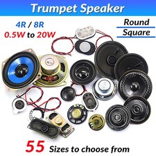55 Sizes Miniature Speakers 4/8 Ohm 0.5W to 20W Horn Small Trumpet Loudspeaker