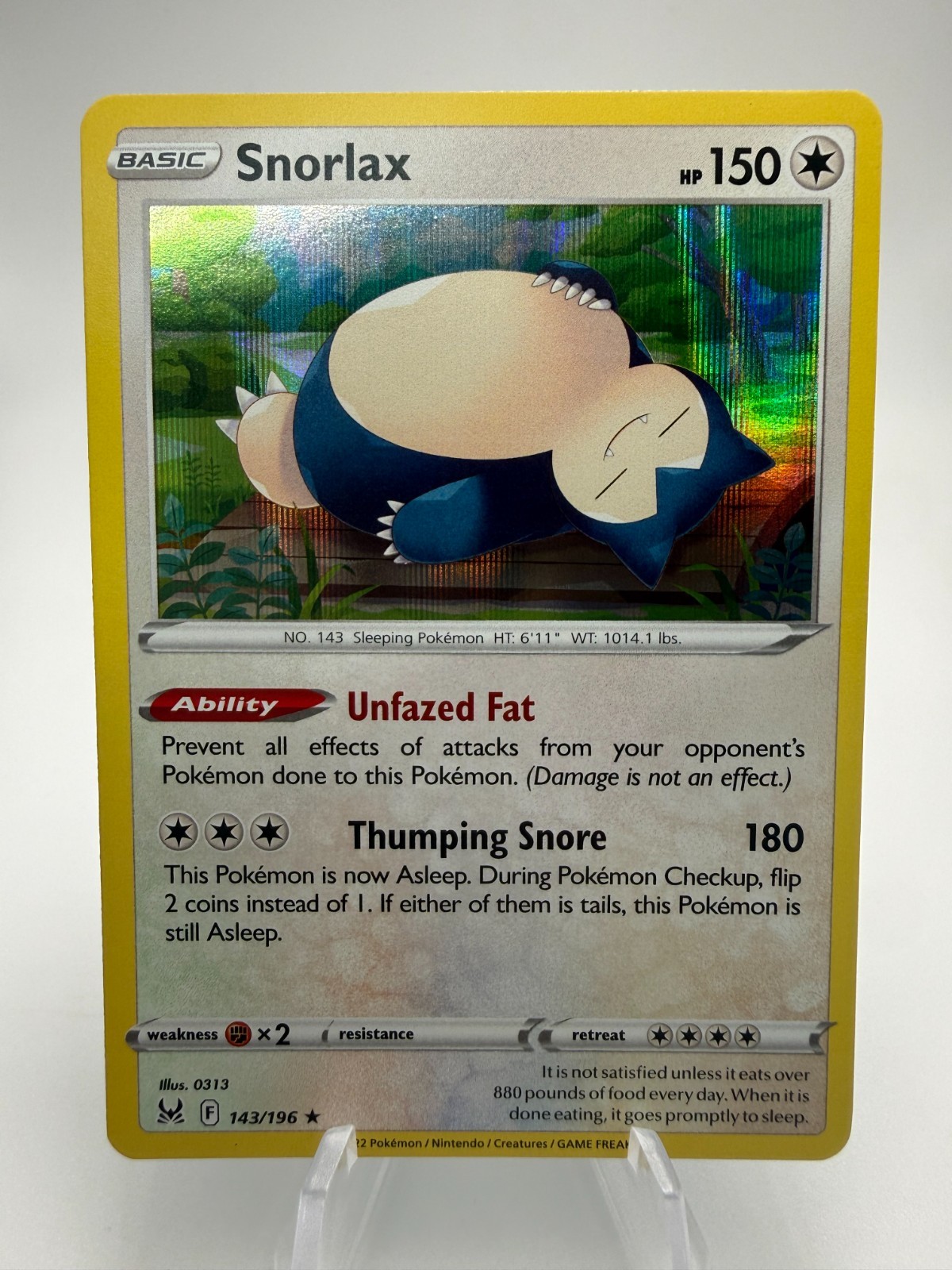 Snorlax 143/196 - Lost Origin - Holo - Pokemon - NM