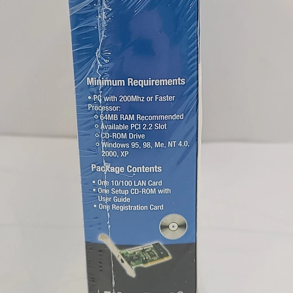 Linksys 10/100 LAN Card Etherfast PCI Adapter LNE100TX *New Sealed Box* - Image 4 of 4