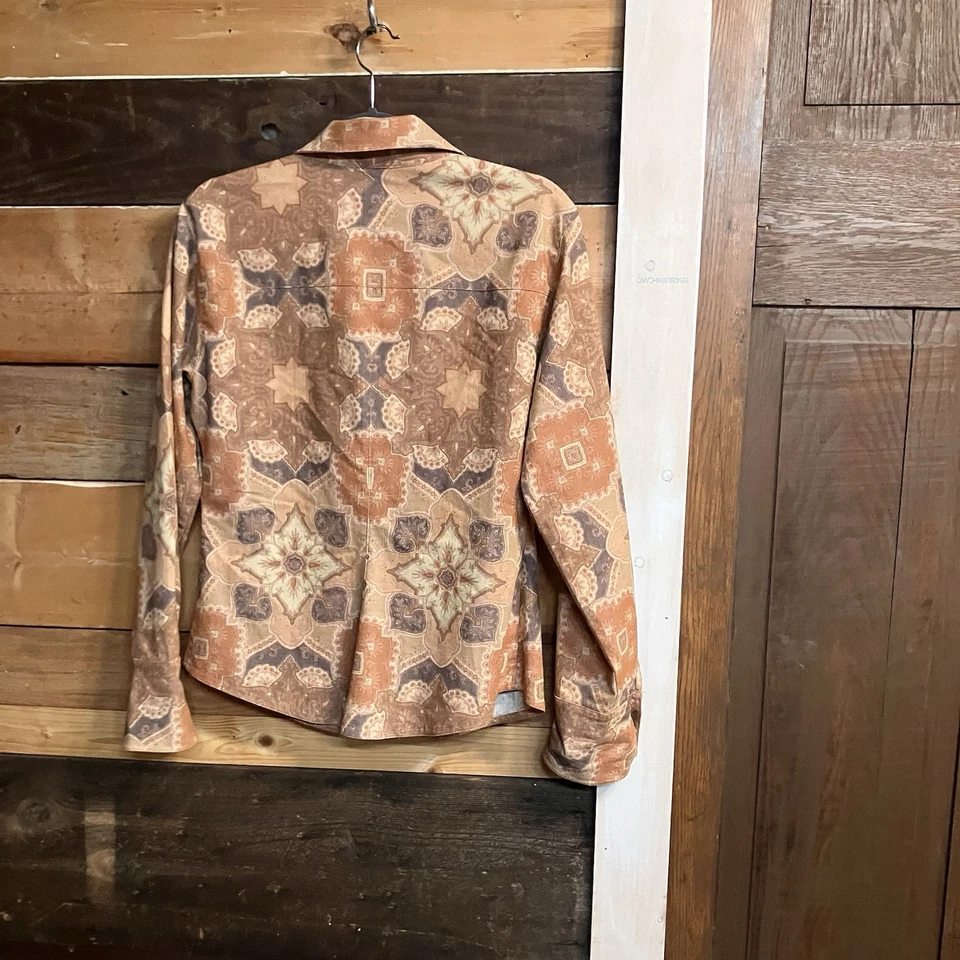 Mangas largas abotonadas estilo azteca suroeste vintage Anne Klein Foto 4 de 4