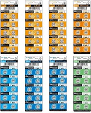 80 Assorted Super Alkaline Button Batteries Coin Cell Set Watch Calculator AG