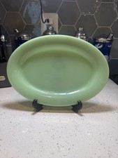 Anchor Hocking Fire King Jadeite Jade Ite Restaurant Ware 11 1/2&rdquo; Oval Platter