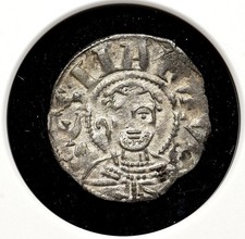 FRANCE, Priory of Souvigny. 1180-1213. AR Denier. St. Mayeul, NGC AU55