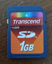 Transcend 1GB SD Card Secure Digital Card NON HC 1GB