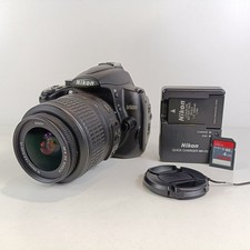 Nikon D5000 DSLR Camera 12.3MP with 18-55mm Lens, Charger, SD Card, Neck Strap