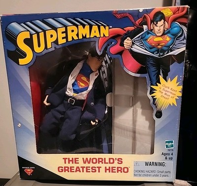 Clark Kent SUPERMAN The World's Greatest Hero Action Figure 2000 Hasbro NIB