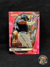2025 Panini Prizm Prince Fielder Pink Cracked Ice Prizm Milwaukee Brewers #59