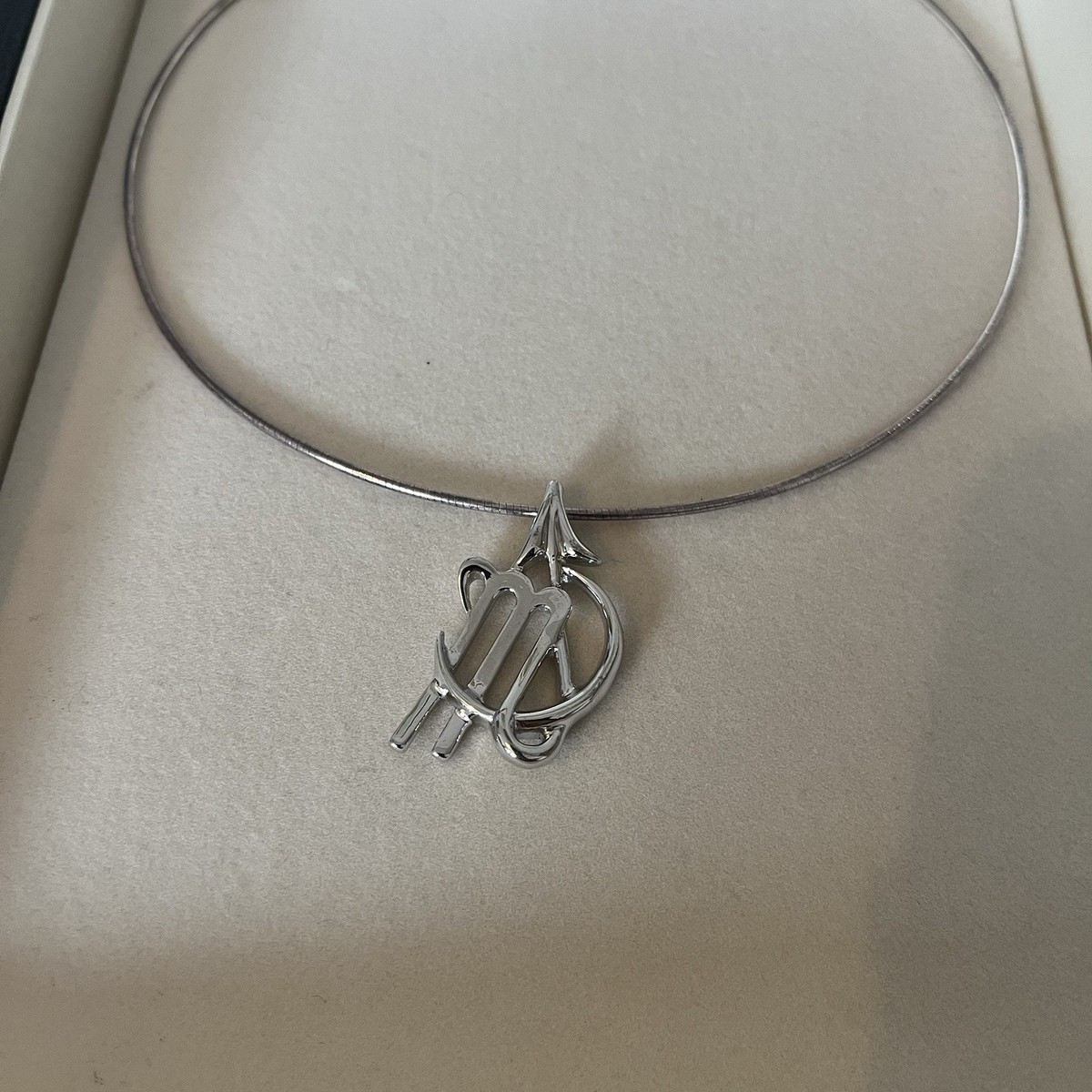Catherine Best Sterling Silver Scorpio Moon-Sign Pendant with 40cm Tonda Chain View 4