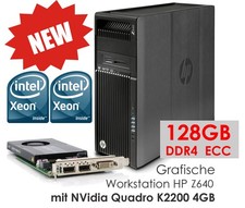 HP Z640 COMPUTER 3D 2xXEON 4-CORE E5-2637 128GB DDR4 480GB SSD NVIDIA K2200 NUOVO