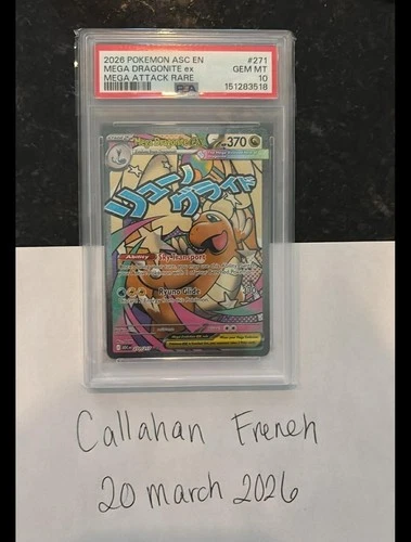 2026 POKEMON ASCENDED HEROES MEGA ATTACK RARE #271 MEGA DRAGONITE EX PSA 10