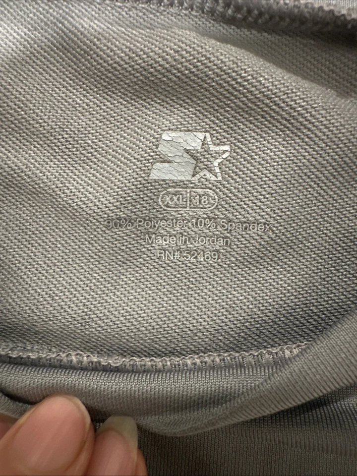 Starter Dri Fit Compression Shirt Long Sleeve Gray Youth XXL 18 - Image 4 of 4