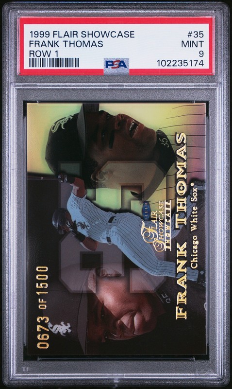 1999 Flair Showcase #35 Frank Thomas Row 1 PSA 9