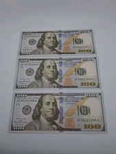 100 - 3 pcs Motion Picture Play Prank Money Bills 300 Total Realistic Gag Film