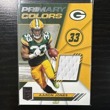 2021 Panini Donruss Elite Patch Packers Aaron Jones Primary Colors 