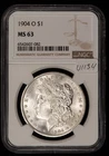 1904-O $1 Morgan Silver Dollar - VAM-22A2 - NGC MS 63 - SKU-U1134
