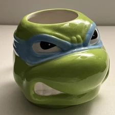 24 oz Teenage Mutant Ninja Turtle Mug Leonardo Viacom Ceramic NEVER USED (B)