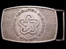 JA19117 VINTAGE 1976  AMERICAN REVOLUTION BICENTENNIAL  BELT BUCKLE