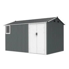 Chery 12x8 Ft Metal Storage Shed with Foundation Kit, Tool Shed Storage House