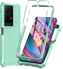 for TCL K32/K33 5G 2025 Phone Case with Tempered Glass Screen Protector,Slim Sof