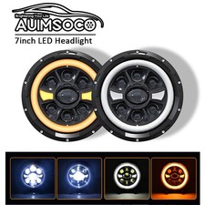 For Toyota Corolla 1968-1979 New Pair 7inch Round Led Headlights Dot Approved