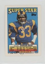 1988 Topps Super Star Sticker Back Cards ( 69) Charles White Mark Bavaro #47 fm0