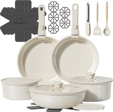 23 Pcs Pots and Pans Set Non Stick, Ceramic Cookware Set Non Toxic with