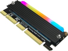 M.2 PCIe NVMe Adapter SSD Expansion Card with RGB Light Bar and Aluminum