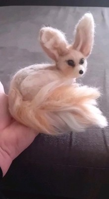 Nadelfilz Fennec Fuchs.  Handarbeit