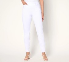 Susan Graver Weekend Regular Premium Stretch Slim-Leg Ankle Pants SIZE 2X WHITE