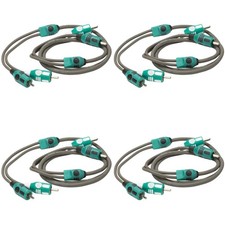 Kicker 47KMI1 Marine Series 2-Ch Rca Interconnect, 1.0m 4 Pair Bundle 