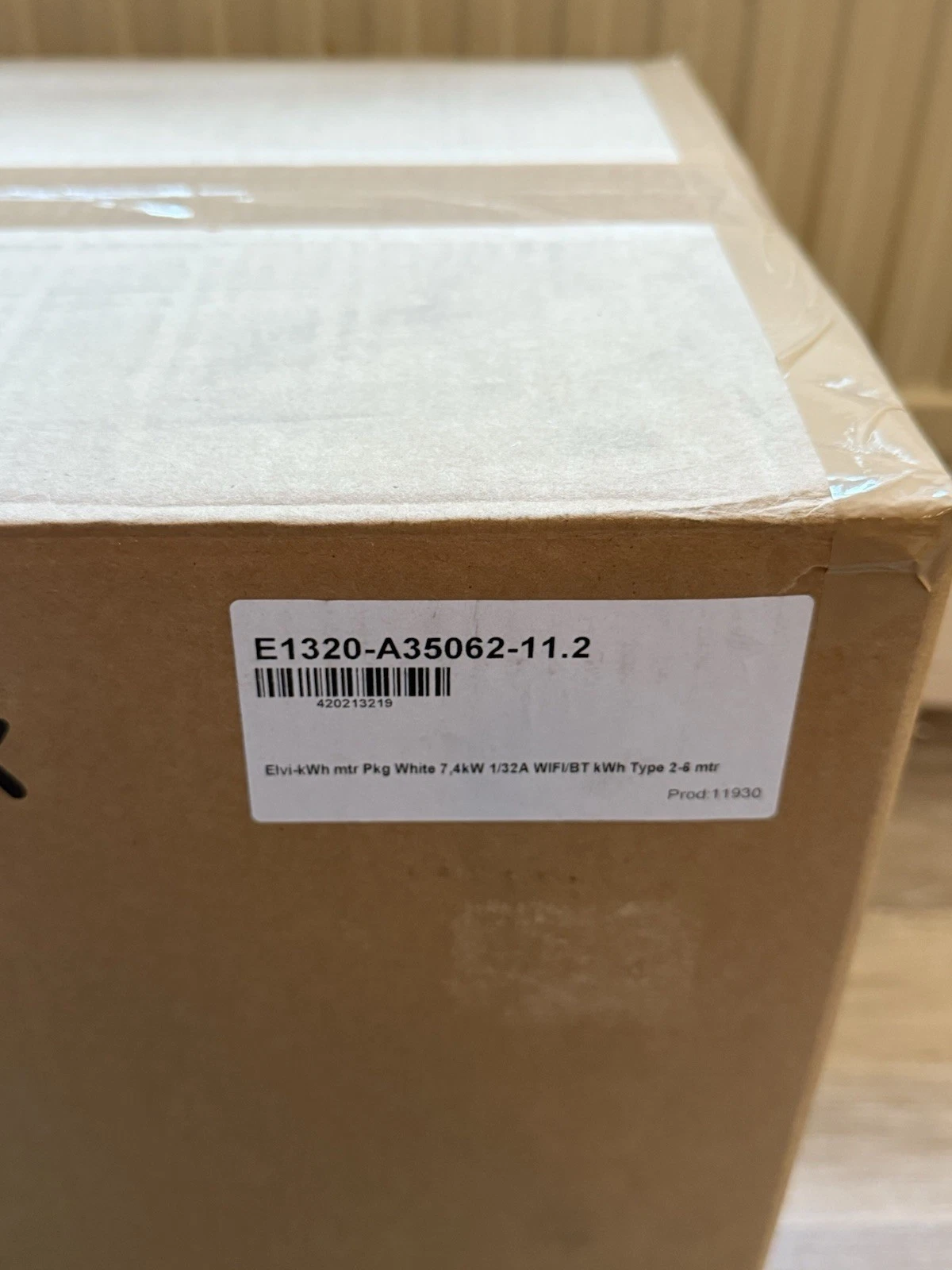 Elvi EV Charger Box EVBox E1320-A35062-11.2 Type 2 7.4kW 6m Length Cable - New 7