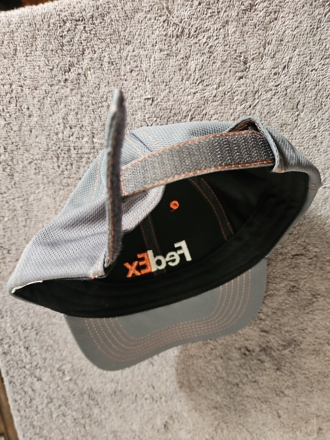 FedEx Hat Cap Adjustable Strap Back Black/Gray Em… - image 5
